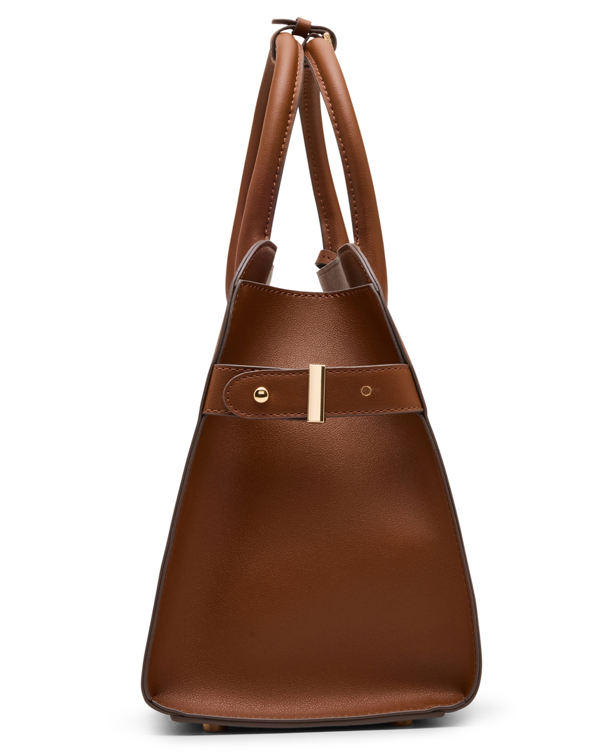 Anne Klein Convertible Strap Medium Curved Satchel Bag In Brown