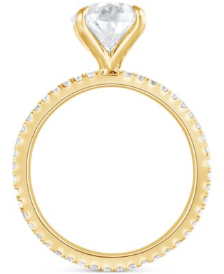 Badgley Mischka Certified Lab Grown Diamond Oval Bridal Set (3 ct. t.w.) in 14k Gold