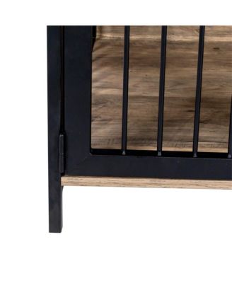 Wooden Dog Crate Furniture Dog Kennel with 2 Doors for Large Medium Dog