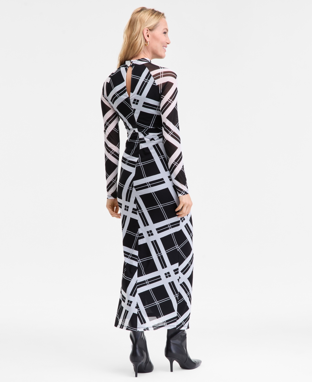 Inc International Concepts Women's Side-ruched Maxi Dress, Macy's Exclusive In Black