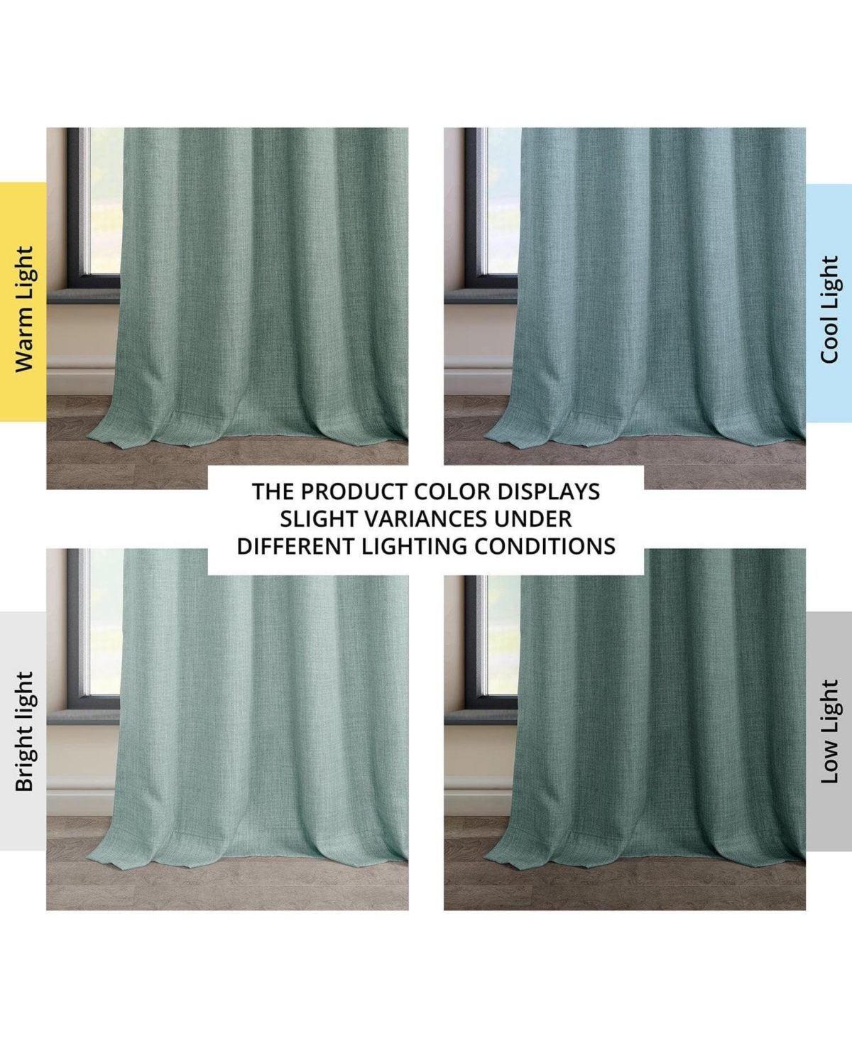 Half Price Drapes Grommet Textured Faux Linen Room Darkening Curtain
