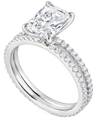 Certified Lab Grown Diamond Radiant Bridal Set (3 ct. t.w.) in 14k Gold