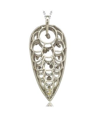 Suzy Levian Sterling Silver Sapphire & Created White Sapphire Pave Necklace