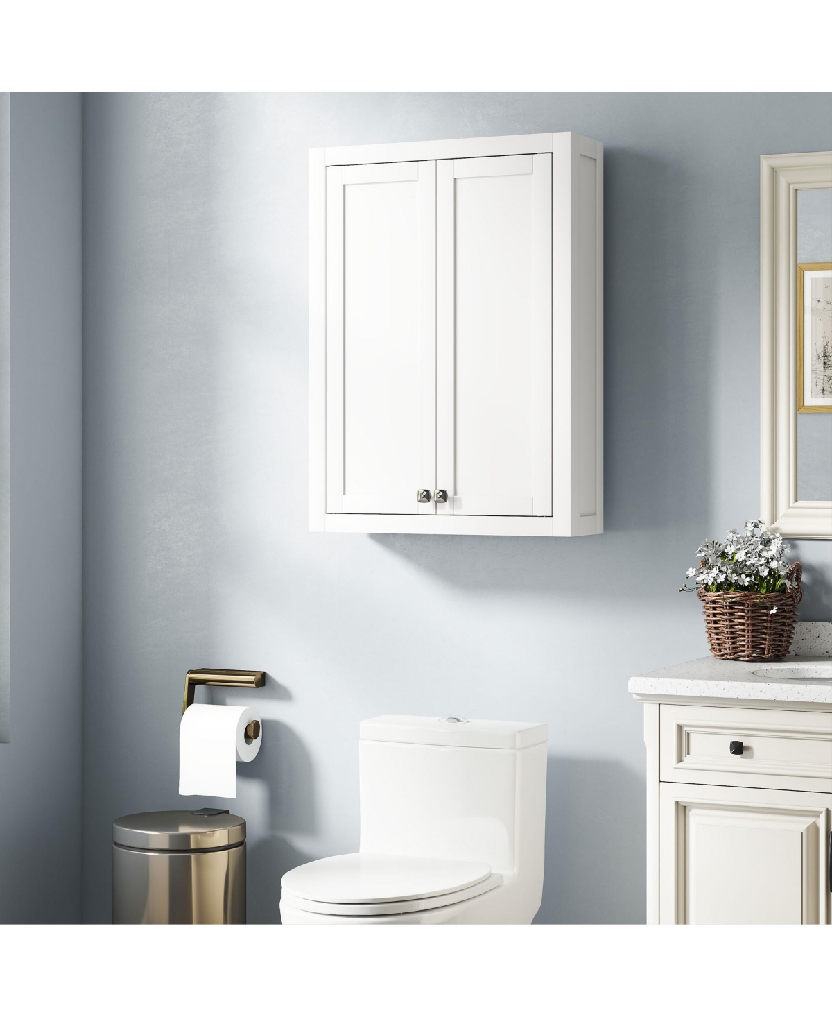 Homcom Bathroom Wall Cabinet Medicine Cabinet with Adjustable Shelves