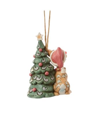 Woodland Rudolph with Tree Hanging Ornament