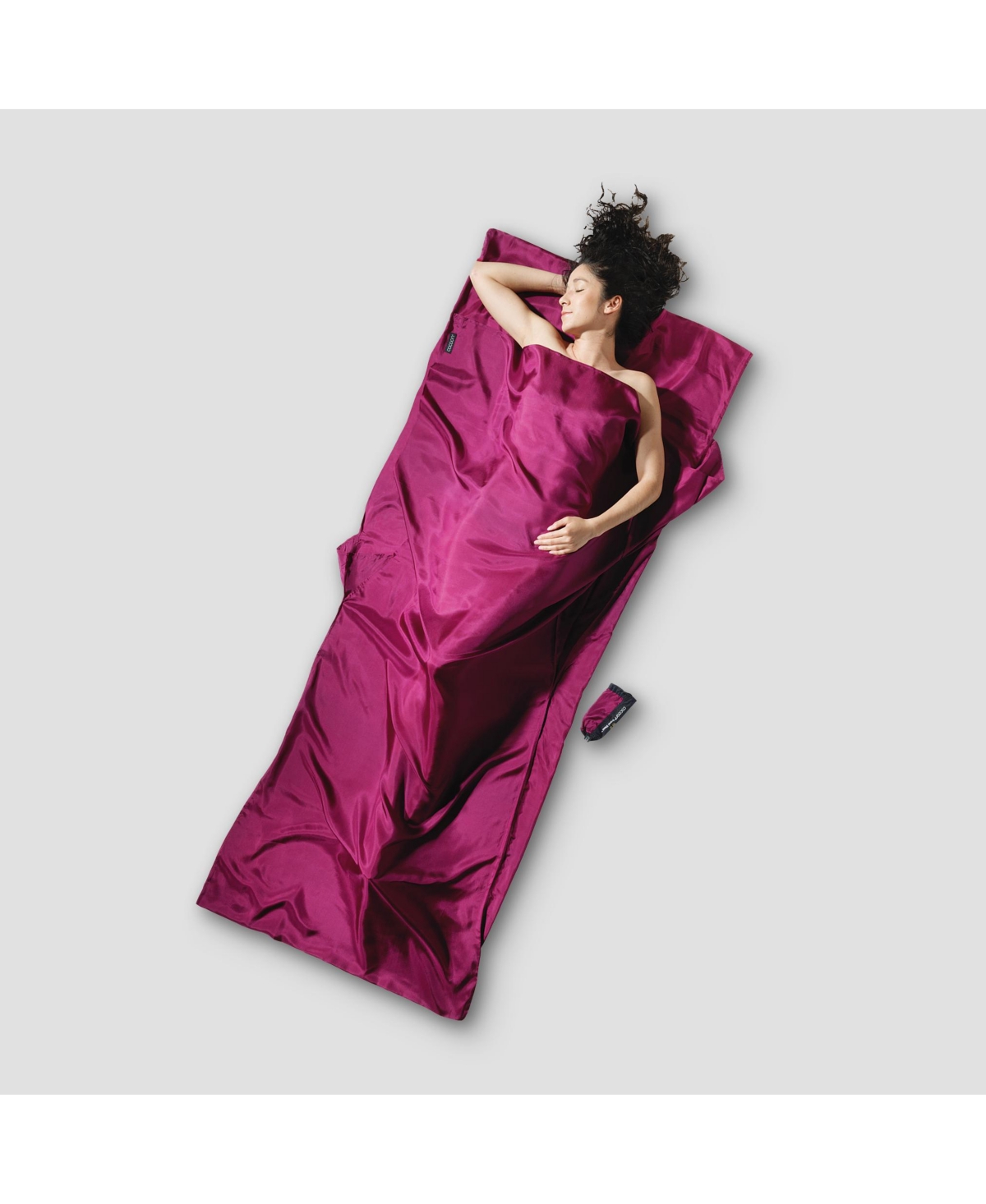 - Premium - TravelSheet - Silk - Mulberry red