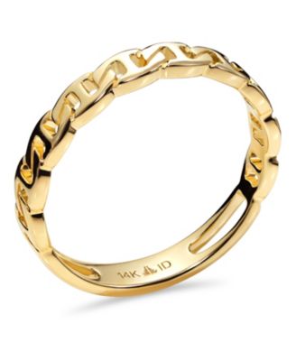 Mariner Anchor Ring in 14K Gold, Size 8, approx. 2.2 grams