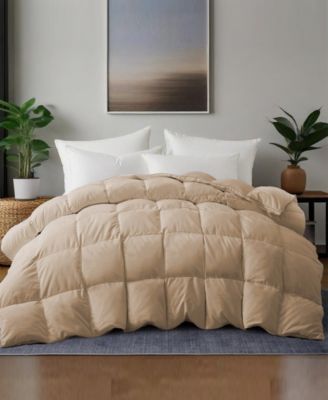 Cozy Medium Warmth Down Feather Fiber Comforter, California King