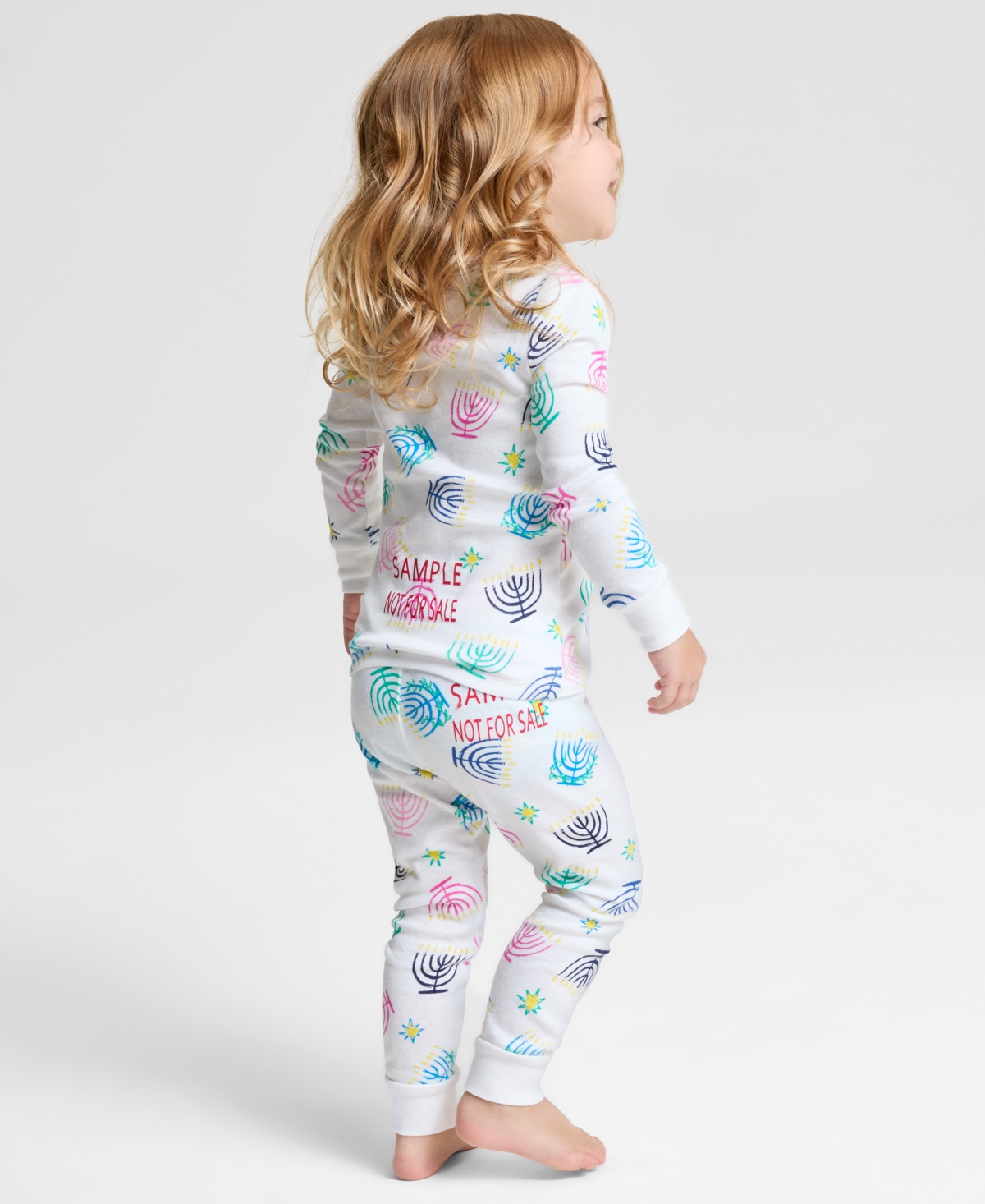Holiday Lane Toddler 12M-4T Multi Menorah Snug-Fit Pajama Set, Macy's Exclusive