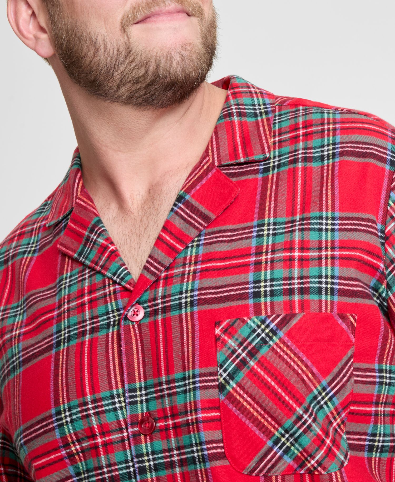 Big & Tall Brinkley Plaid Notch Collar Matching Family Pajamas Set
