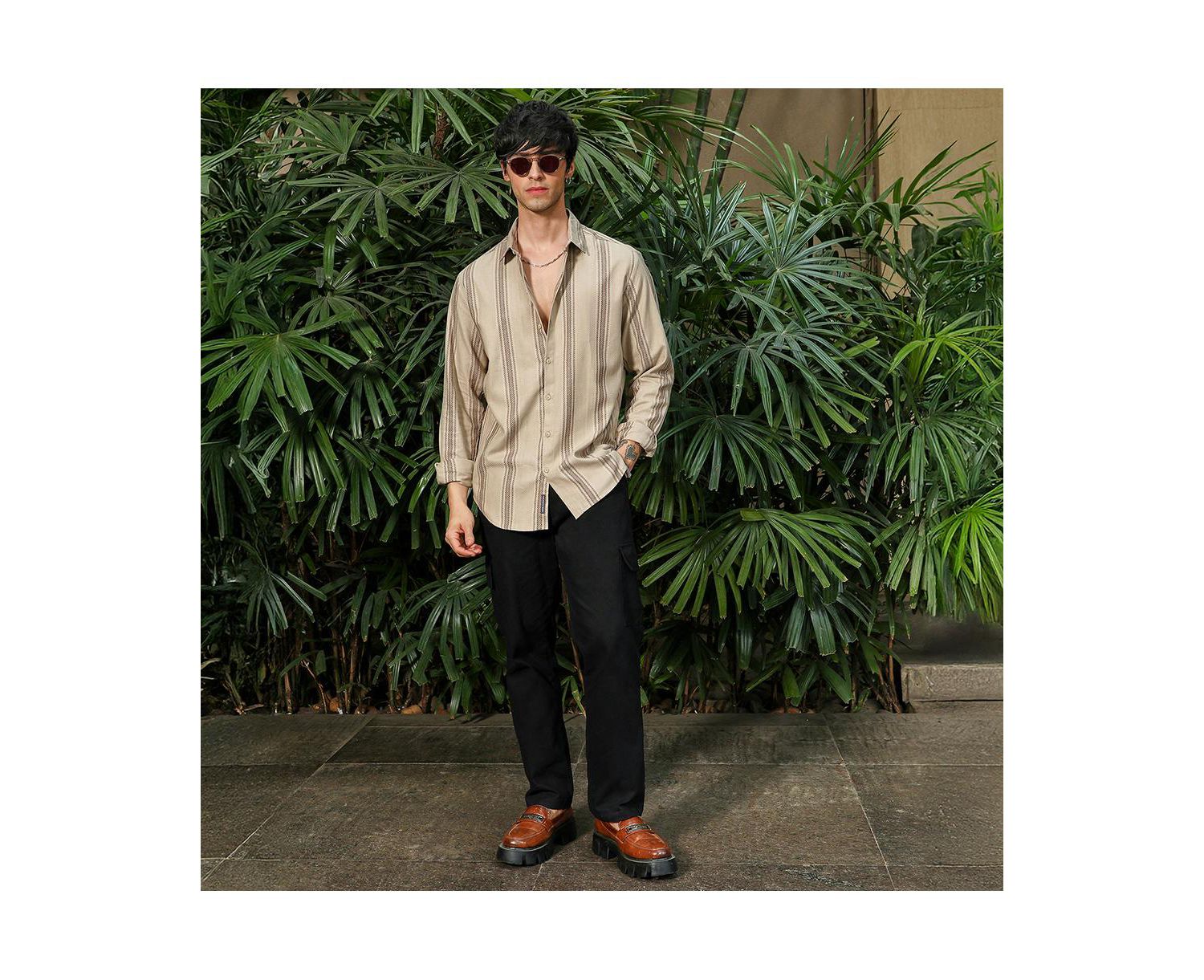 Men's Halo-Striped Shirt