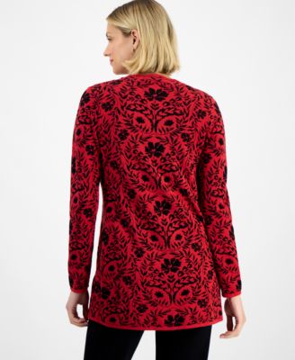 Women's Printed Open-Front Cardigan, Macy's Exclusive