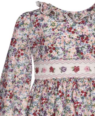 Little and Toddler Girls Ditsy Floral Smocked Dress