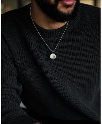 Men's Day One Pendant – Rhodium-Plated Silver