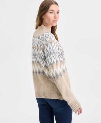 Women's Fair Isle Mock-Neck Sweater