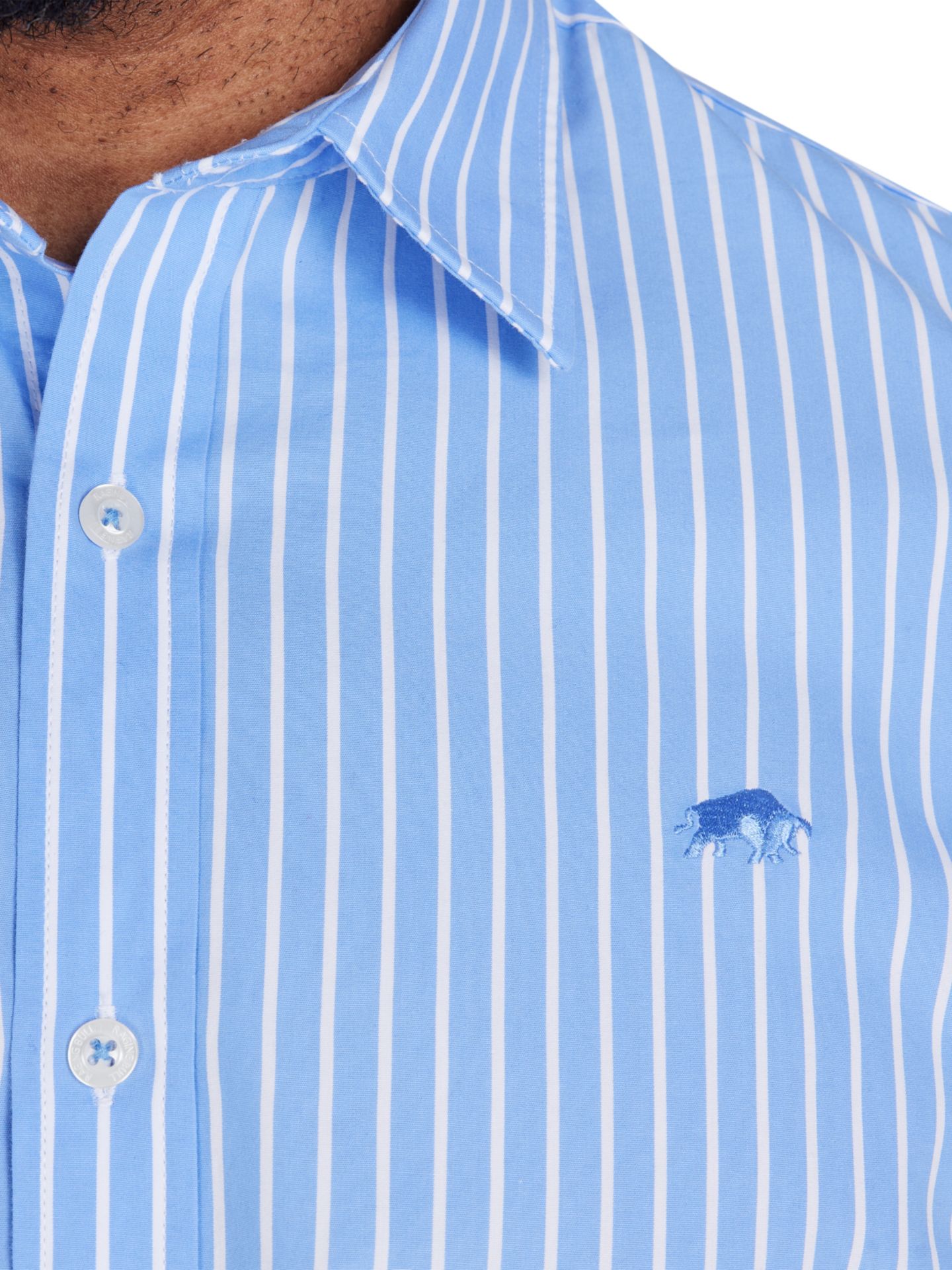 Мужская рубашка Raging Bull Long Sleeve Stripe, цвет: Синий — фото 7