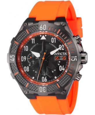 Men's 39896 Aviator Quartz Multifunction Black Dial Watch