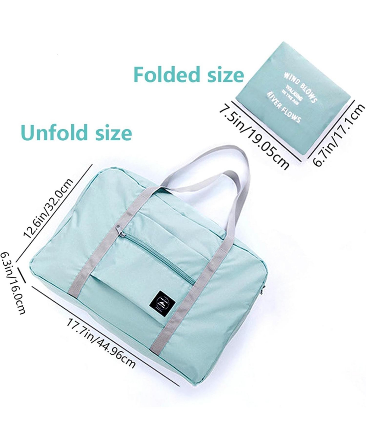 Urtala Foldable Travel Duffel Bag Tote Carry on Luggage Bag Spirit Airlines Personal item Sports Gym Bag Water Resistant Weekender Overnight Bags for