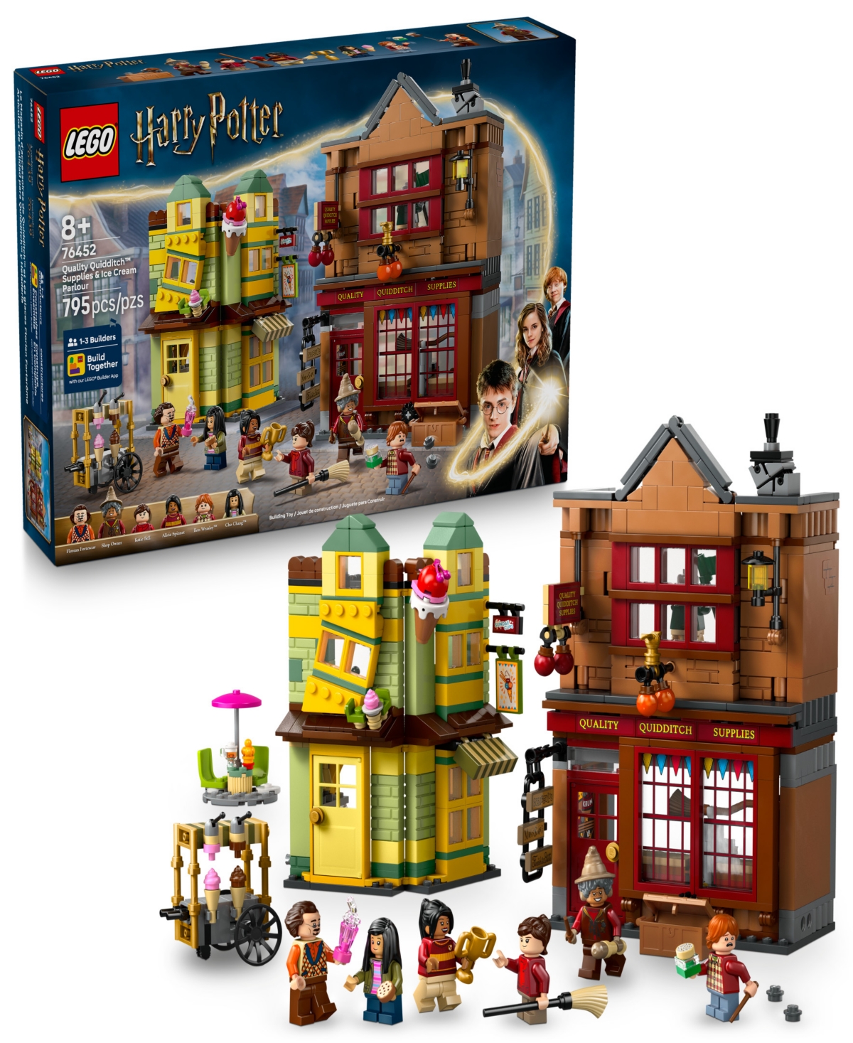 Lego Harry Potter Quality Quidditch Supplies and Ice Cream Parlour 76452 Toy Building Set, 795 Pieces