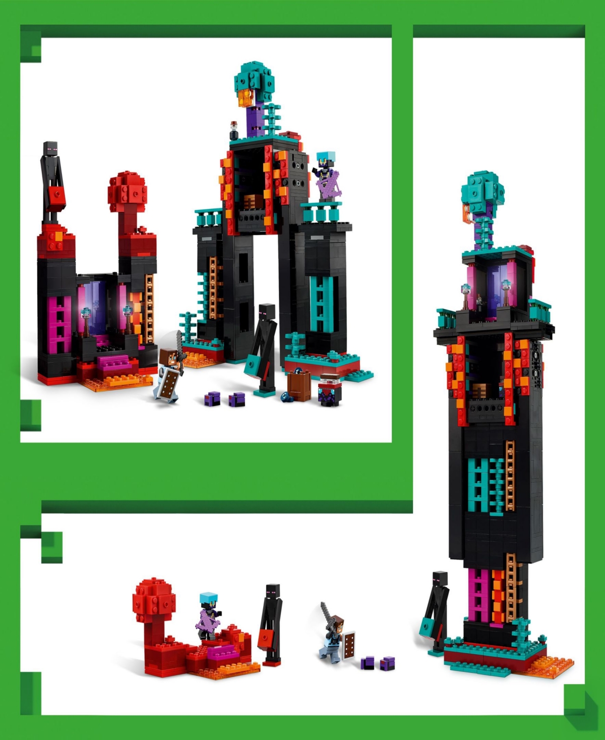 Lego Minecraft The Enderman Tower 21279 Toy Building Set, 867 Pieces In Multi