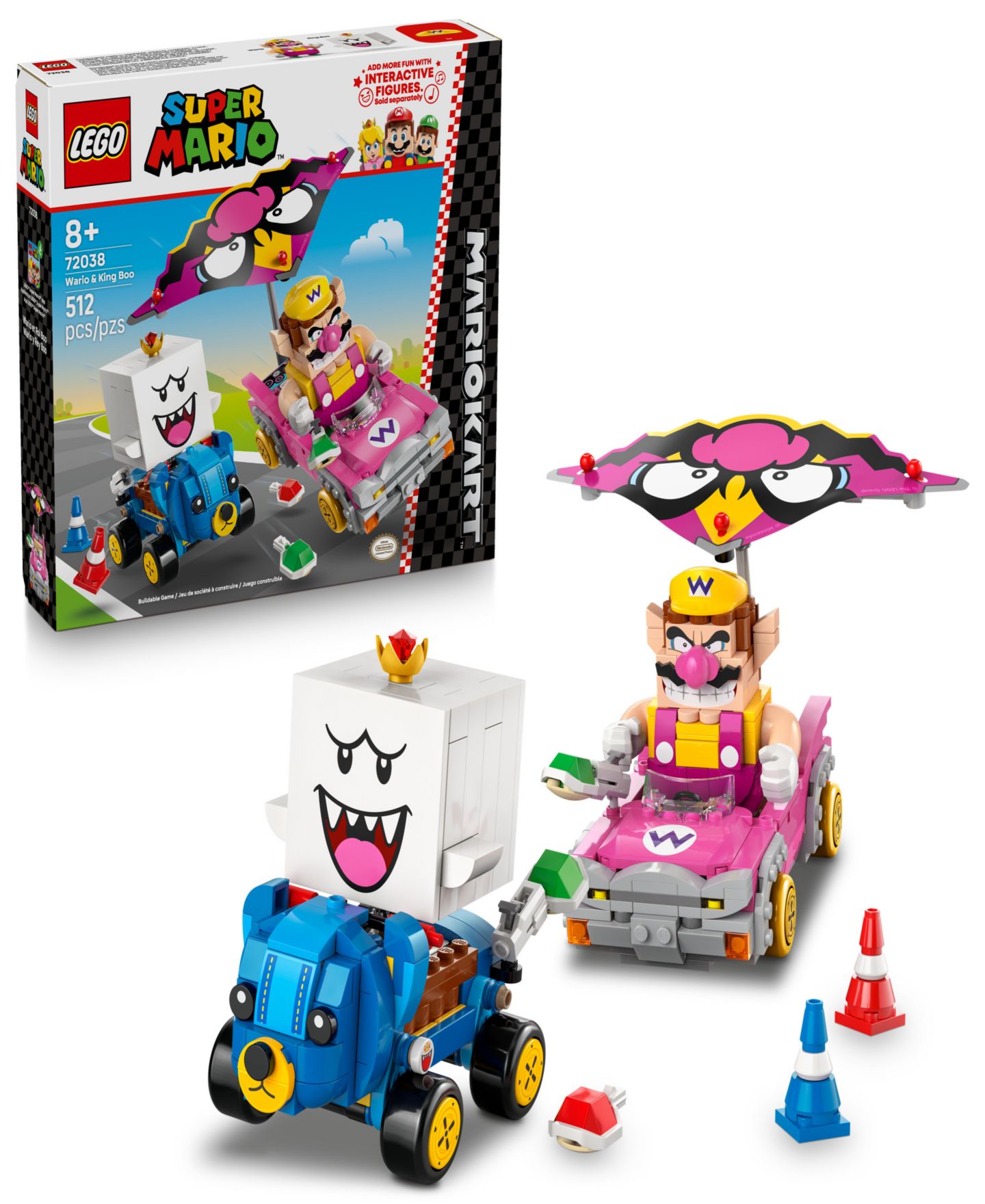Детские конструкторы LEGO® Super Mario: Mario Kart Wario King Boo 72038, 512 Pieces — фото 1