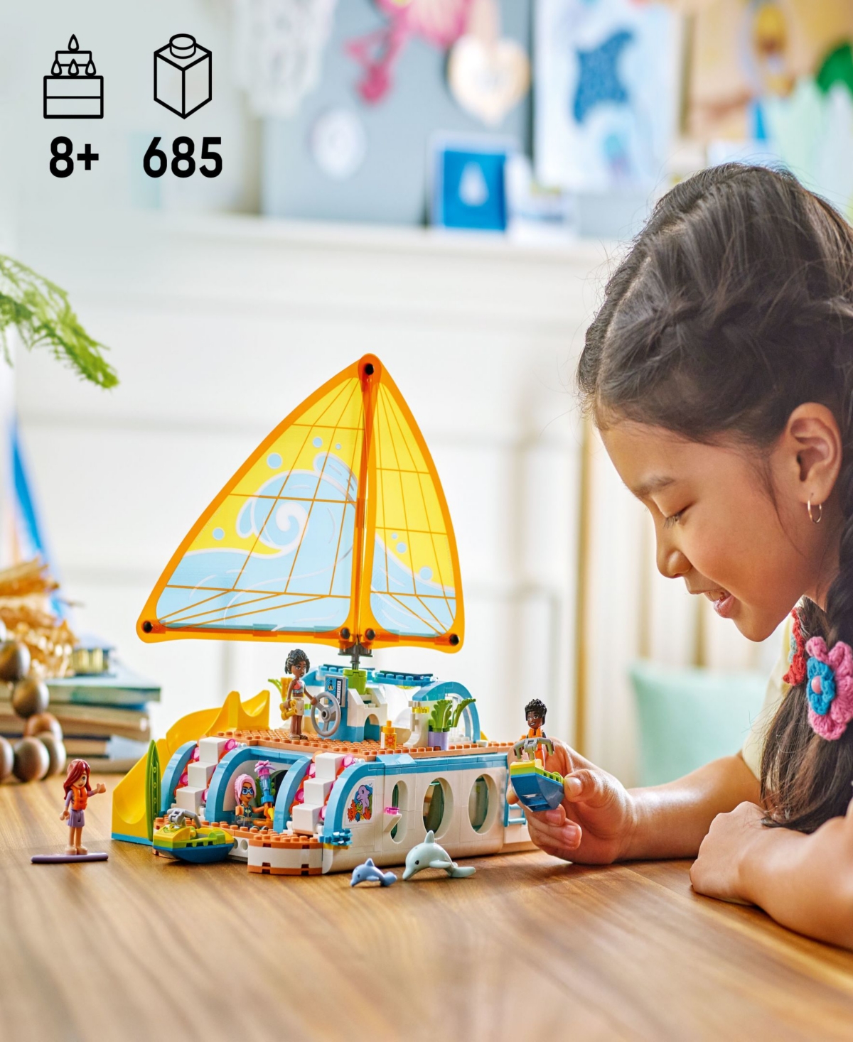 Lego Friends Travel Boat Adventure 42664 Toy Building Set, 685 Pieces In Multi