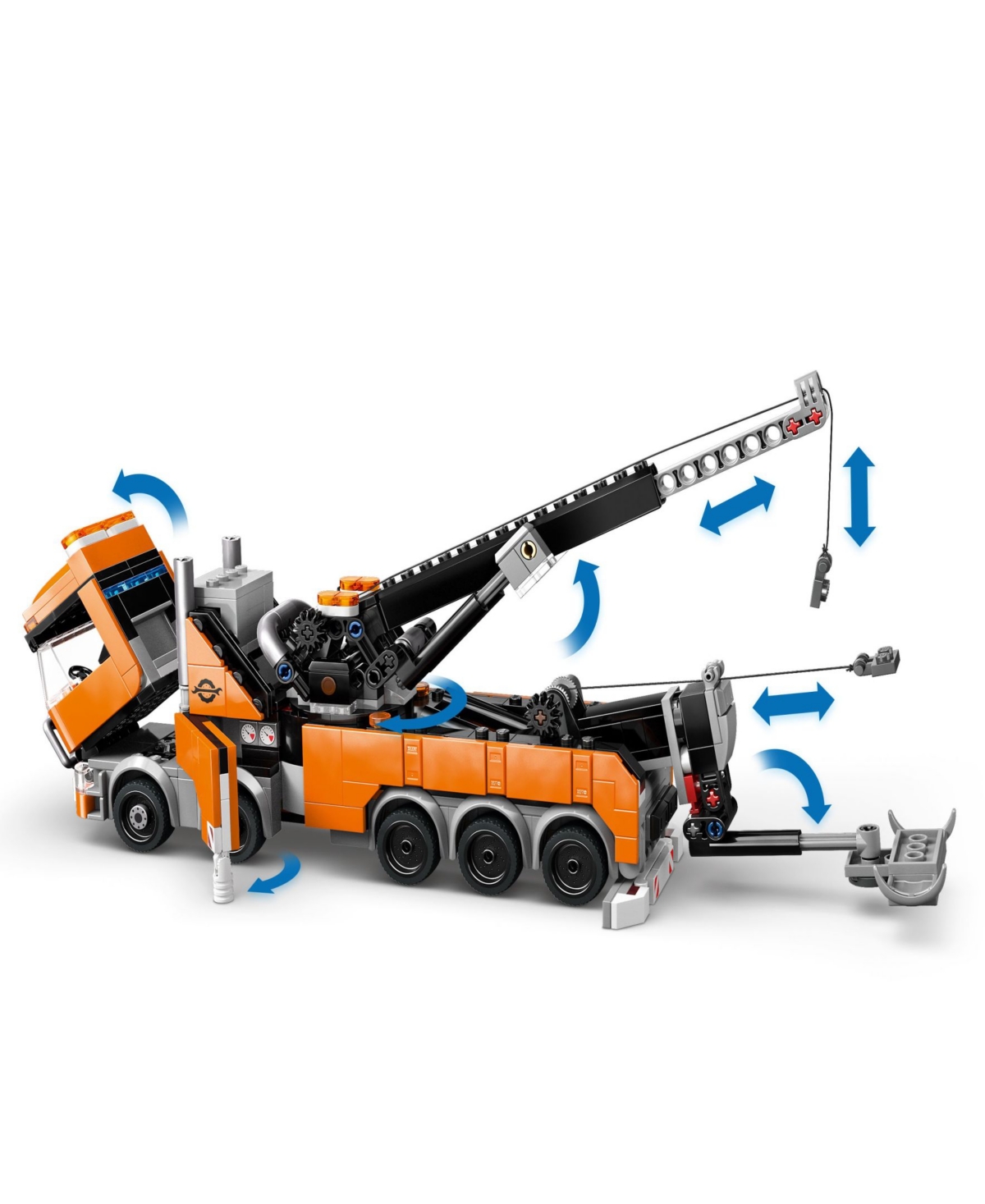 Lego City Heavy-duty Recovery Tow Truck With Crane 60467 Toy Building Set, 793 Pieces In Multi