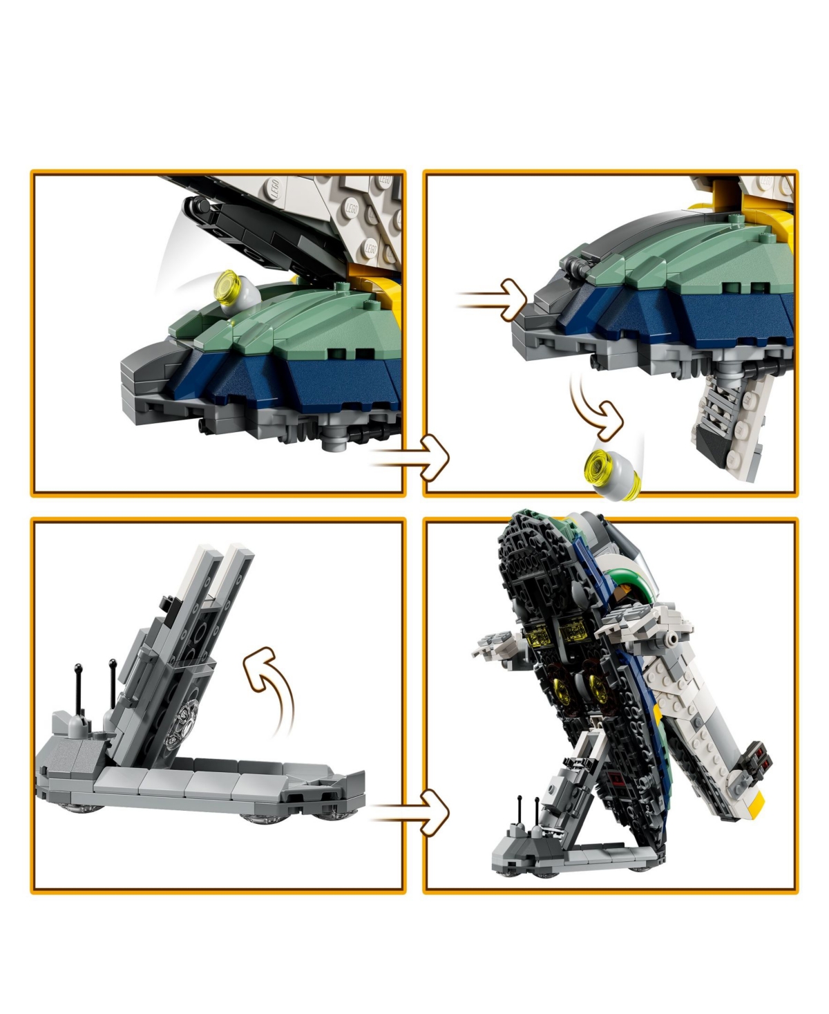 Lego Star Wars: Attack Of The Clones Jango Fett's Starship 75433, 707 Pieces In Multi