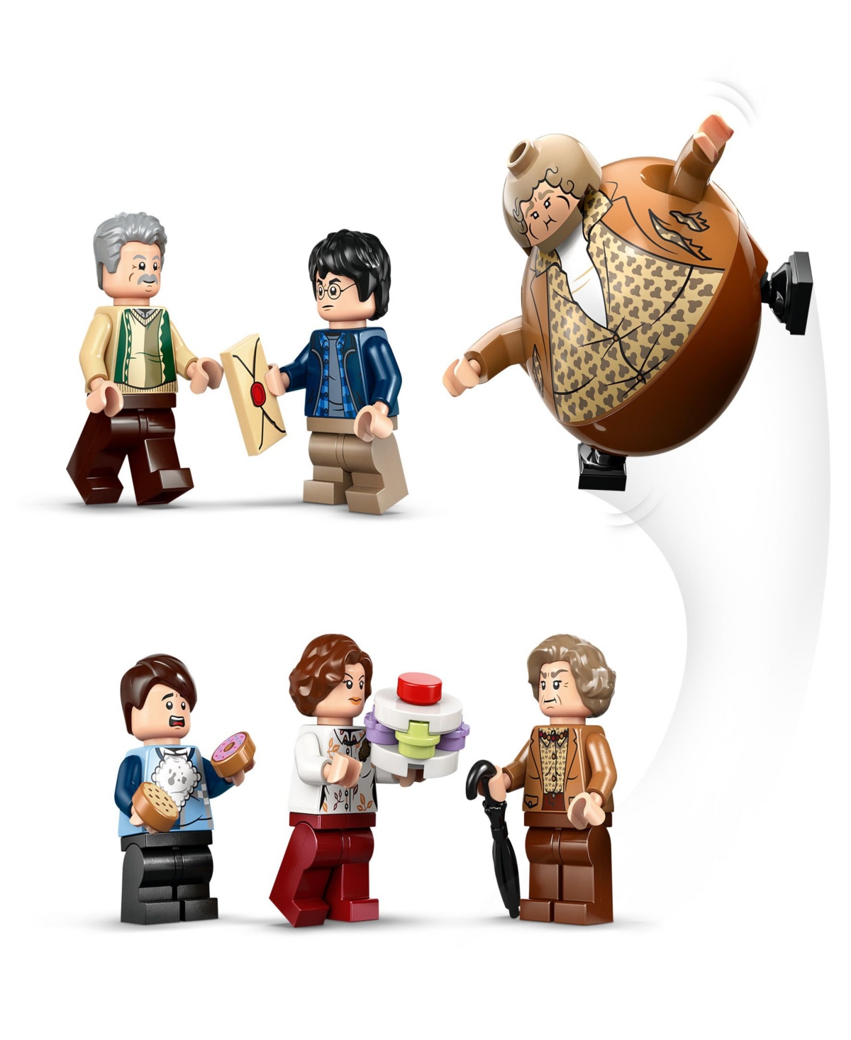 Lego Harry Potter Privet Drive Aunt Marge's Visit 76451 Toy Building Set, 639 Pieces In Blue