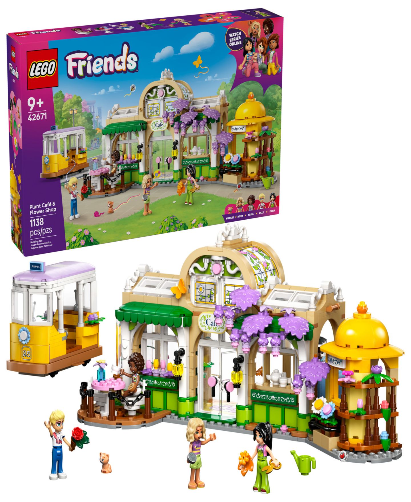 Детский конструктор LEGO® Friends Plant Café & Flower Shop 42671 Toy Building Set, 1138 Pieces — фото 1