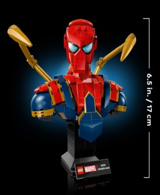 Marvel Iron Spider-Man Bust Building Kit for Adults 76326, 379 Pieces