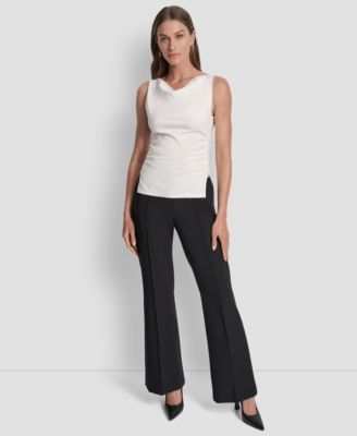 Petite Ponte Cowl Neck Top