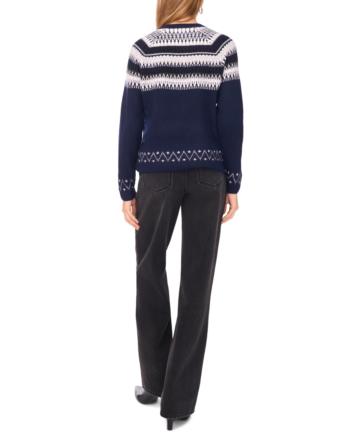 Sam & Jess Women's Cozy Fairisle Sweater In Blue