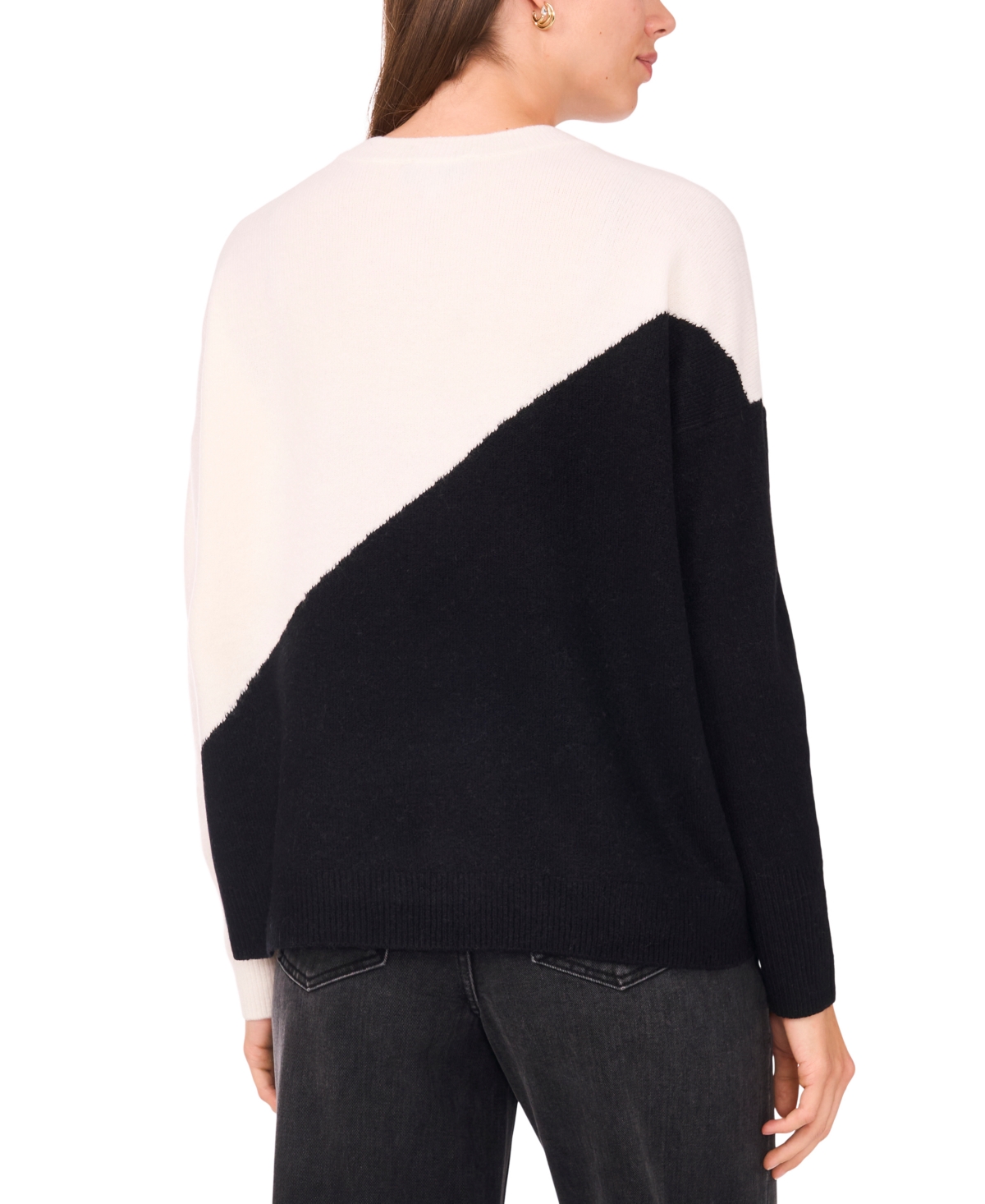 Sam & Jess Women's Vertical Colorblock Sweater In Multi