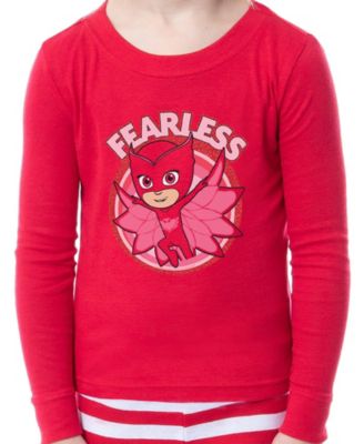 Show Girls' Toddler Owlette Fearless Tight Fit 2 PC Sleep Pajama Set