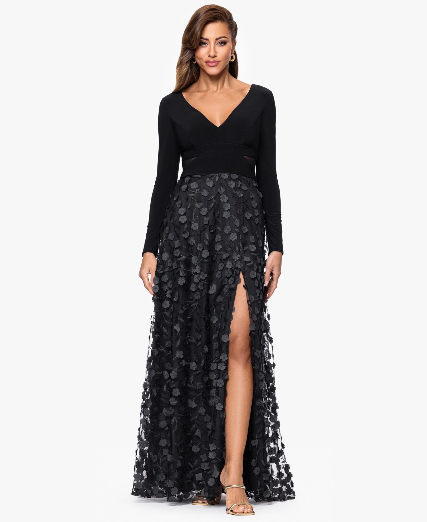 Women's Long Sleeve V-Neck Dress