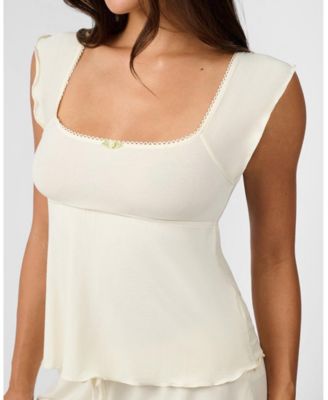 Women's Square Neck Babydoll Top