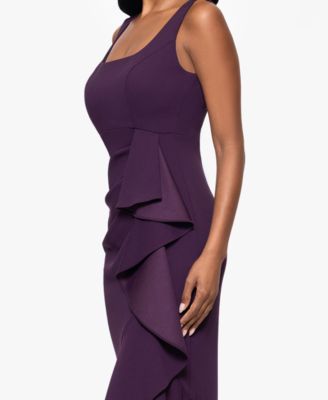 Petite Sleeveless Dress with Ruffle Detail