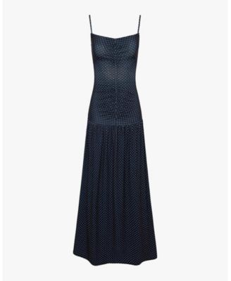 Women's Ruched Front Scoop Maxi Dress