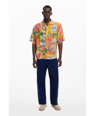 Men's Short-sleeve shirt with fruits