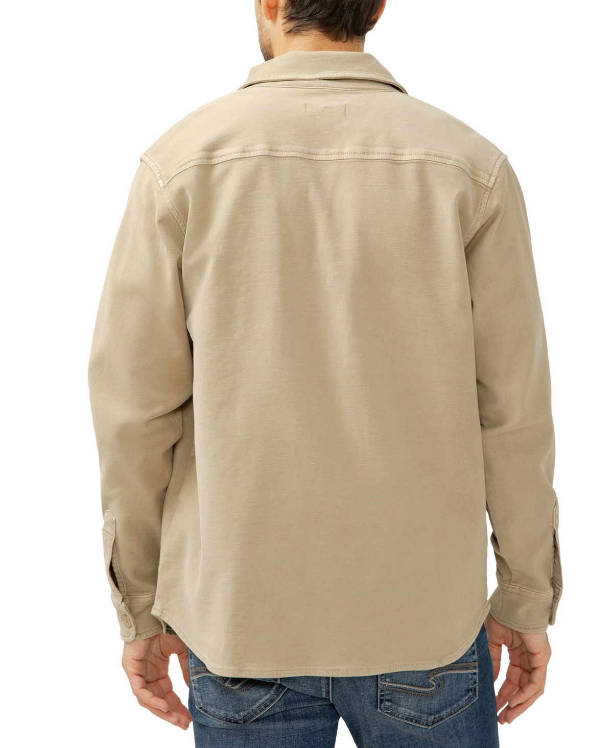 Silver Jeans Co. Men's Button Up Knit Flex Shirt Jacket In Animal Print