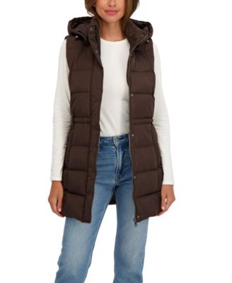 Women's Puffer Vest With Drawstring Waist