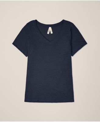 Women's Organic Cotton Featherweight Slub V-Neck Tee