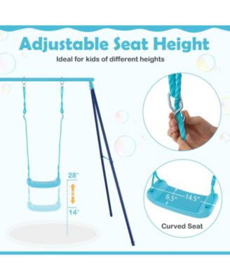 Toddler Metal Swing with Adjustable Seat Height