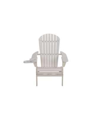 Foldable Adirondack Chair With Cup Holder Set Of 2