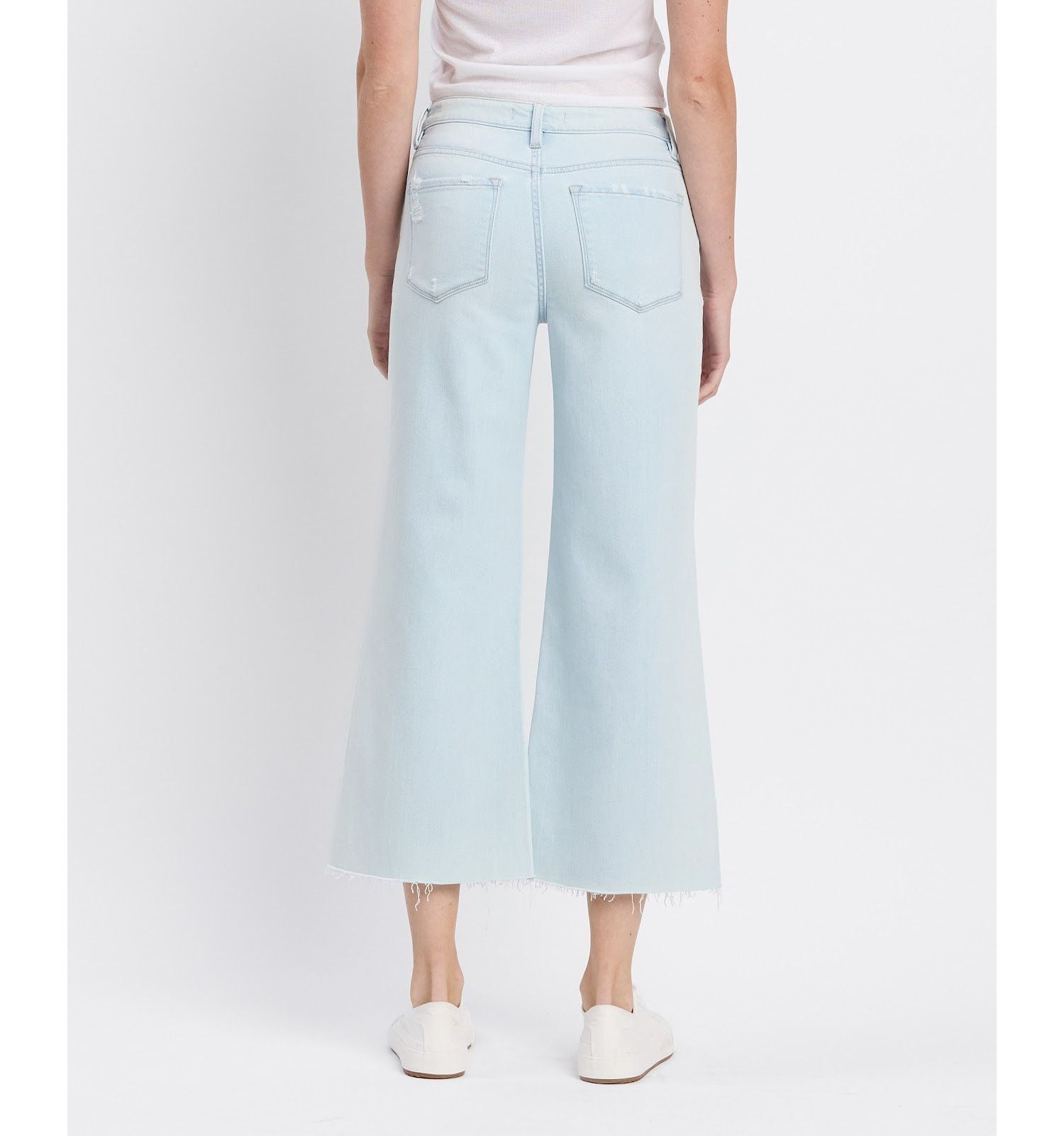 Women's High Rise Crop Wide Leg Jeans