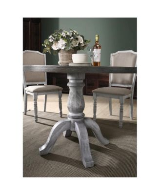 Iris Weathered White Wood 5-Pc Dining Set