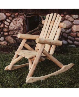 Cedar Log Rocking Chair