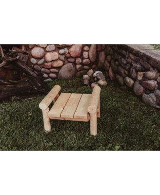Cedar Log Ottoman