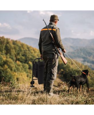 Folding Hunting Blind Chair with Swivel Base and Duck Feet